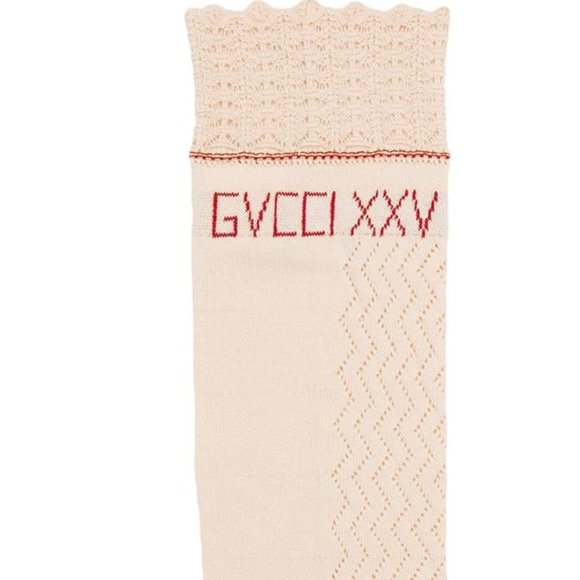 Gucci GVCCI XXV Cotton Knit Socks in Ivory - Picture 2 of 5